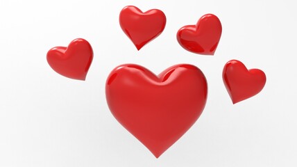 a simple illustration of multiple hearts