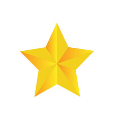 Obraz premium golden star icon symbol decoration