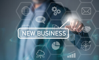 Man searching new business opportunity. Digital marketing strategy, development creative solutions
