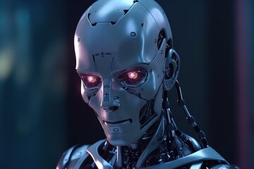 AI takes power and becomes alive, Human robot, The end of mankind. Generative AI.