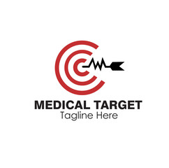 medical target logo design concept