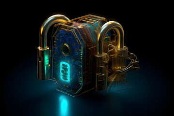 Robust Cybersecurity Concept - Protecting Digital Assets and Data - Online Privacy and Safety Solutions - AI-Generated