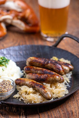 grilled franconian sausages