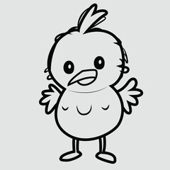 Engraving realistic chicken bird silhouette pattern. Farm animals logos. Vector illustration of a fowl in vintage style.