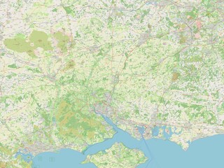 Hampshire, England - Great Britain. OSM. No legend