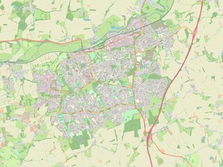Fototapeta premium Harlow, England - Great Britain. OSM. No legend