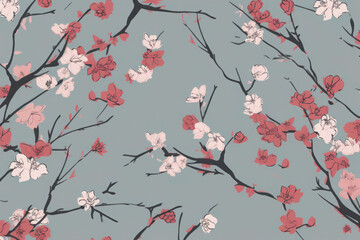 pattern with cherry blossom