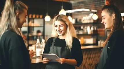 Fototapeta premium Barista pouring coffee