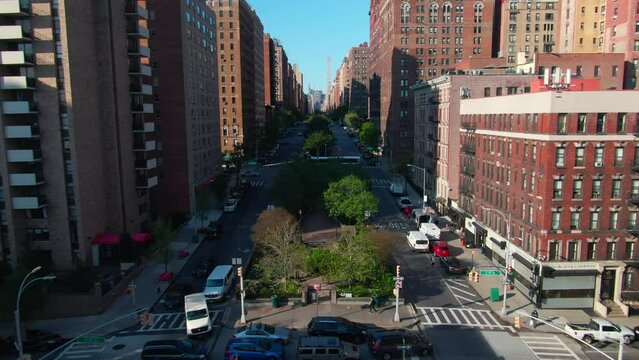 Park Ave buildings Aerial NYC subway metro north tunnel train tracks 96th Street traffic