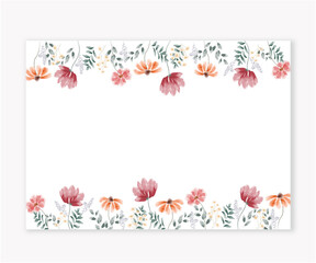 wildflower eucalyptus greenery background pattern