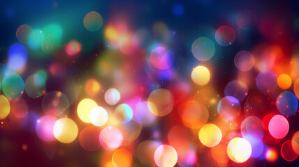 abstract background of lights with bokeh