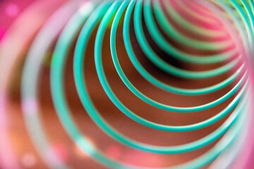 colorful spiral in selective focus