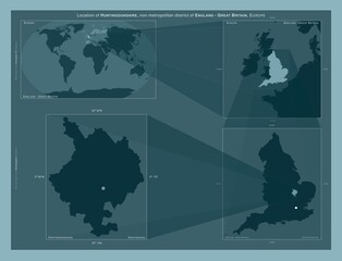 Huntingdonshire, England - Great Britain. Described location diagram