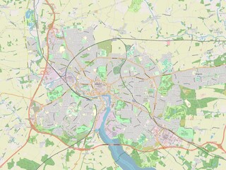 Ipswich, England - Great Britain. OSM. No legend