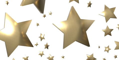 Obraz premium XMAS golden stars - 3d PNG