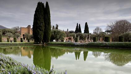 Fototapeta na wymiar The Pecile of Villa Adriana in Tivoli, Rome
