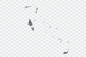 Bahamas Map Grey Color on White Background quality files Png