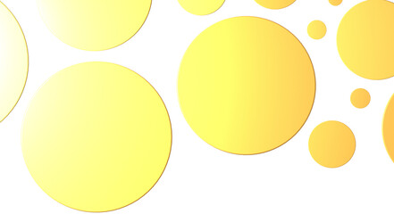 Golden confetti falling down isolated on transparent background.