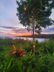 Sunset over the lake - Bali bar