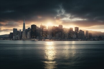 Fototapeta na wymiar San Francisco Skyline. Generative AI