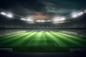 Photo realistic stadium background from generative ai