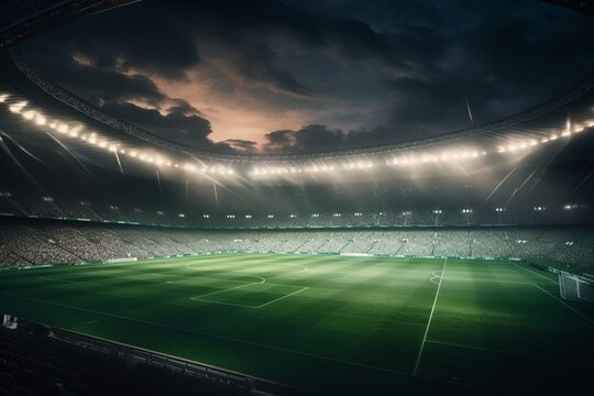 Photo realistic stadium background from generative ai