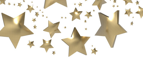 XMAS Holiday golden decoration, glitter frame isolated -