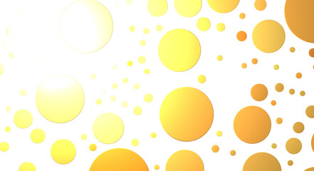 Golden confetti falling down isolated on transparent background.