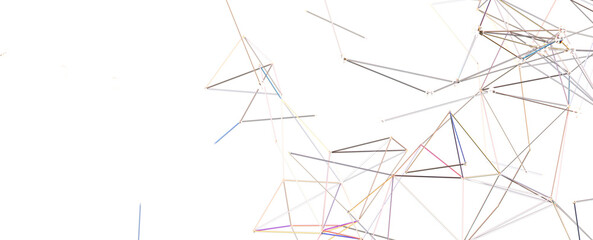 Abstract technology futuristic network - fantasy plexus background. 3D rendering