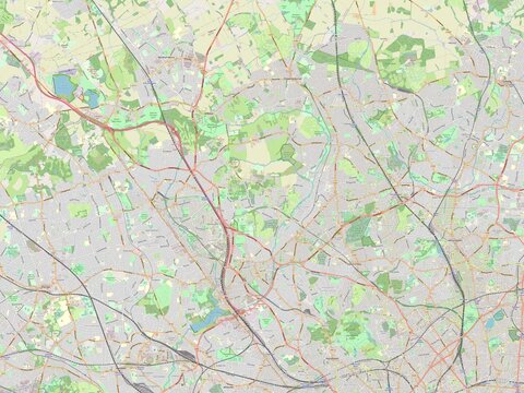London Borough of Barnet, England - Great Britain. OSM. No legend