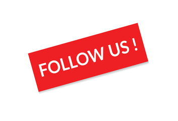 Follow us white background.The concept of the social network.Vector illustration.