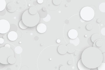Abstract white geometric modern circle background design