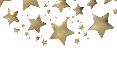 XMAS Holiday golden decoration, glitter frame isolated -