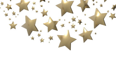 XMAS Holiday golden decoration, glitter frame isolated -