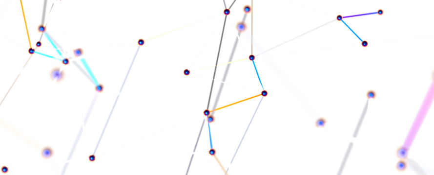 technology with polygonal shapes on dark blue background.