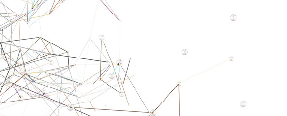 The structure of the network connection of points and lines. Data technology.