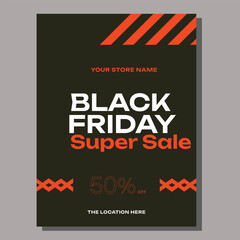 Black Friday Sale posters or flyers design. Vector illustration. Place for text