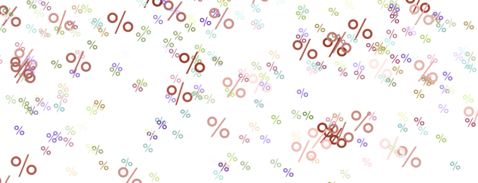 sale digital percent in transparent