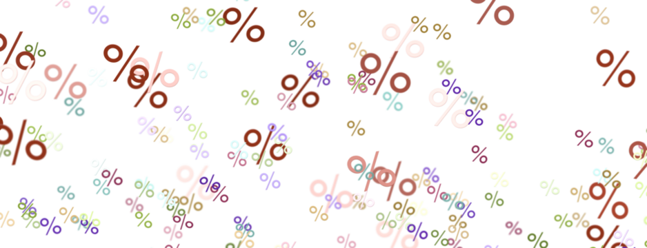 sale digital percent in transparent