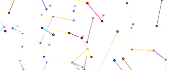 The structure of the network connection of points and lines. Data technology.