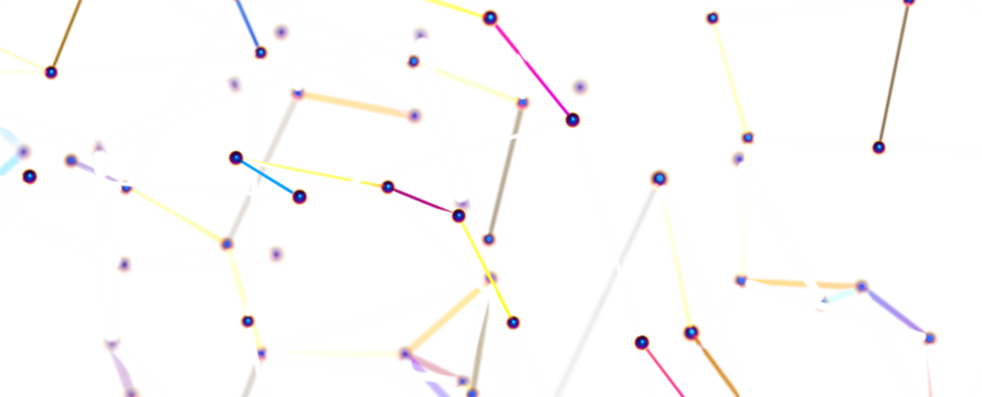 The structure of the network connection of points and lines. Data technology.
