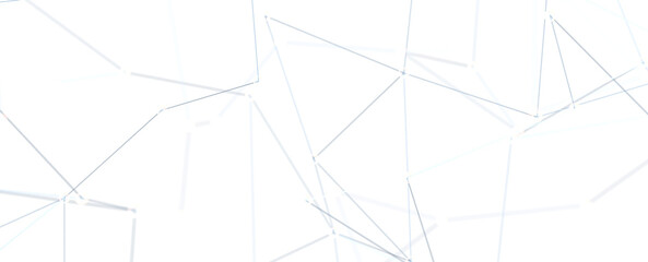 Multi color connected lines and dots network 3d illustration