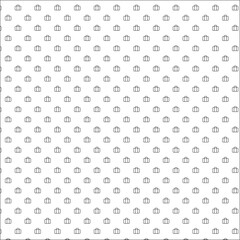 Square seamless background of geometric shapes of different sizes and opacity. The pattern is evenly filled with small geometric shapes.