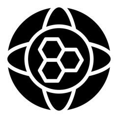 Obraz premium nanotechnology glyph 