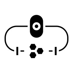 Naklejka premium nanotechnology glyph 