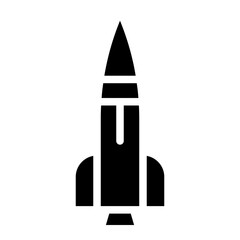 Obraz na płótnie Canvas rocket glyph 