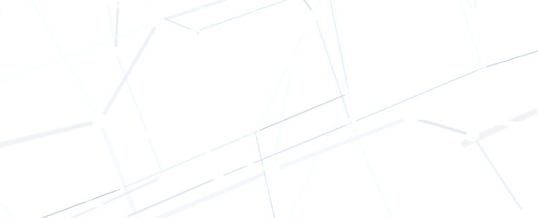 Abstract plexus blue geometry background. Digital technology network connection concept. 3D rendered illustration