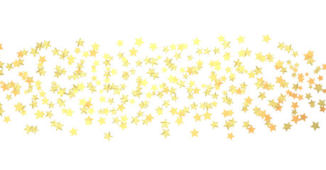 XMAS Stars - stars. Confetti celebration, Falling golden abstract decoration for party, birthday celebrate, 3D PNG