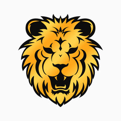 Lion head logo template. luxury design. Vector illustration