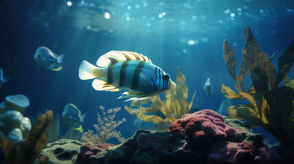 Fototapeta na wymiar fish in the ocean created with Generative AI Technology